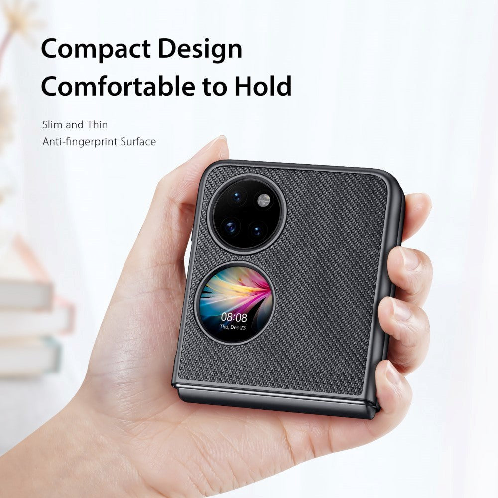 Huawei P50 Pocket Dux Ducis FINO Series Hybrid Bagside Cover - Sort