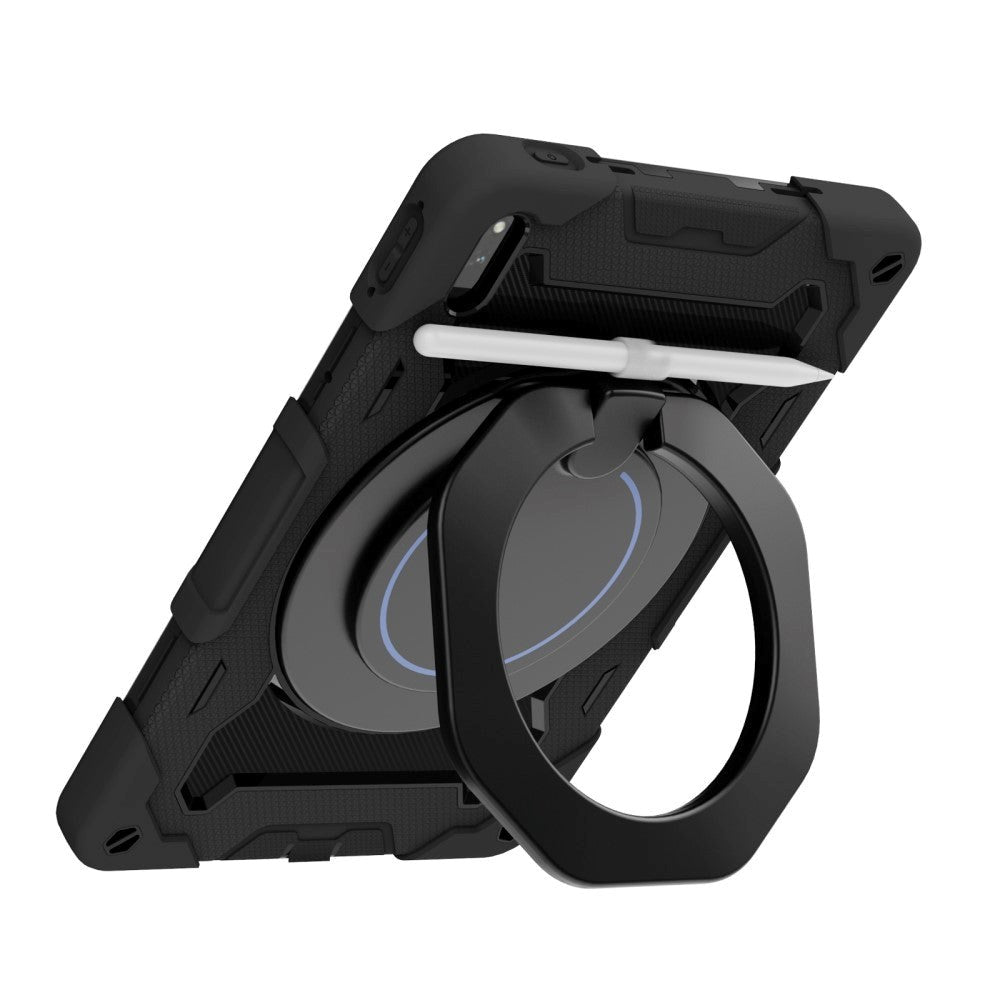 Huawei MatePad 11 Håndværker Case - Ståfunktion, Håndholder & Penholder - Sort