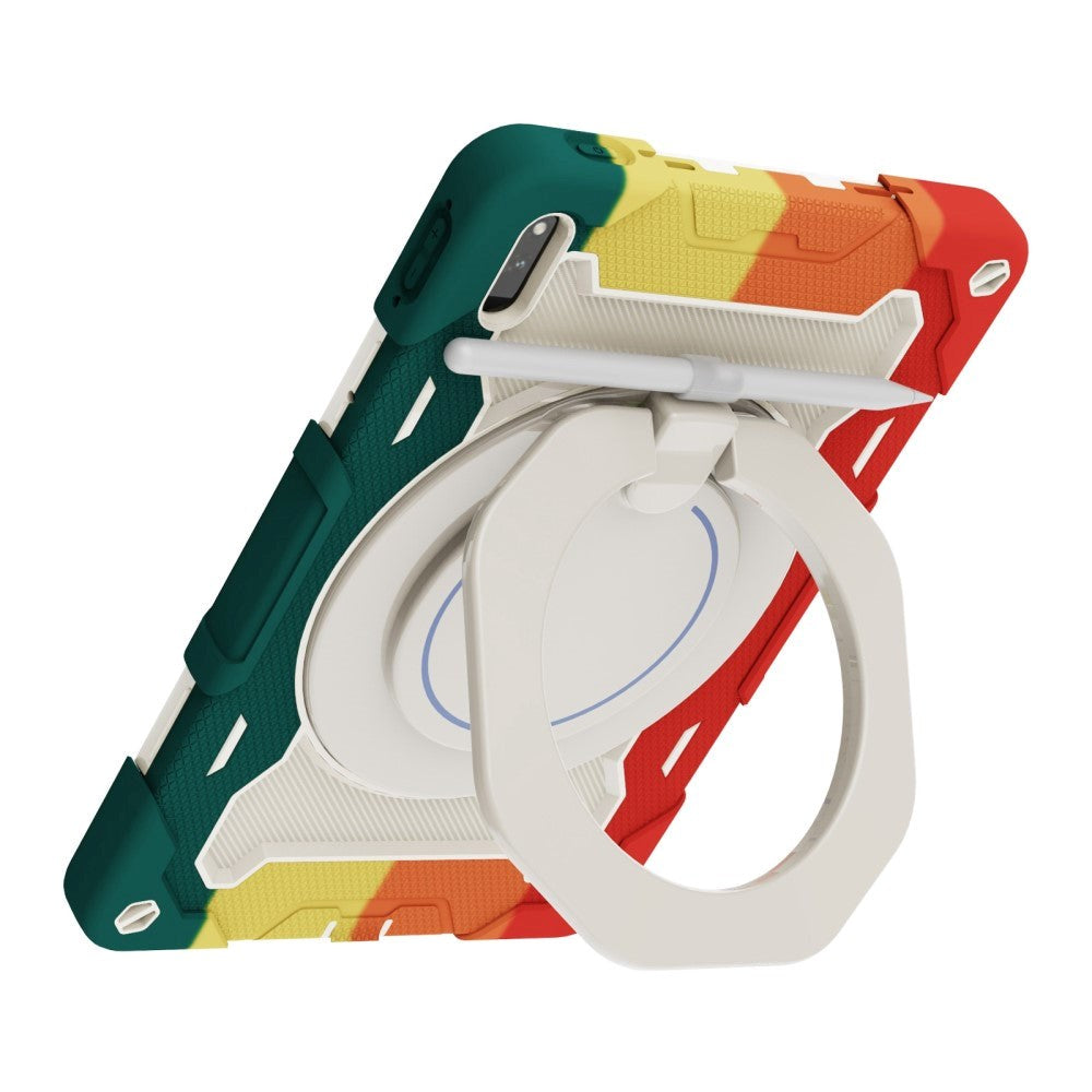 Huawei MatePad 11 Håndværker Case - Ståfunktion, Håndholder & Penholder - Hvid / Grøn / Rød