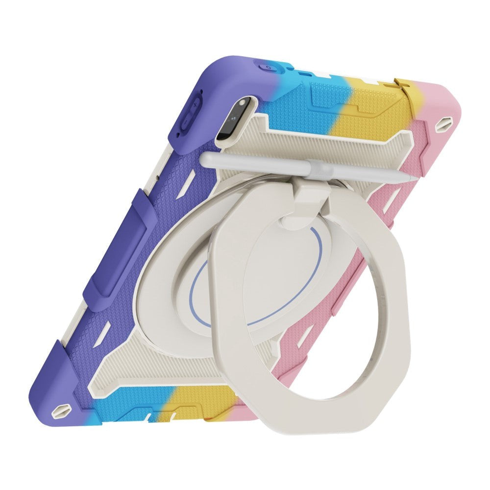 Huawei MatePad 11 Håndværker Case - Ståfunktion, Håndholder & Penholder - Hvid / Multi