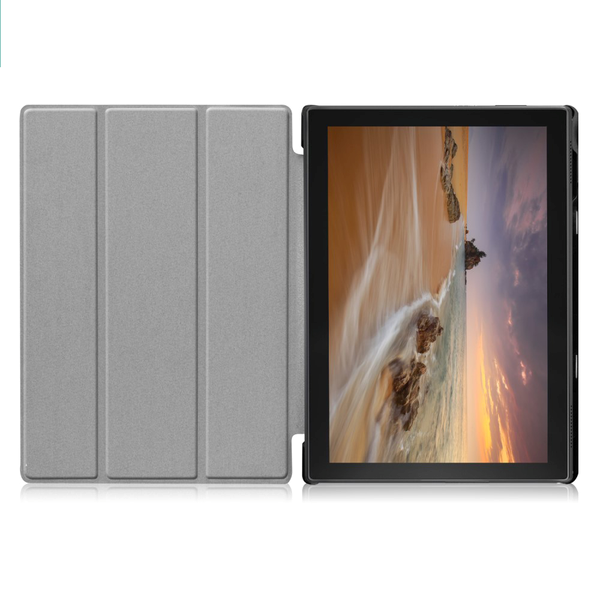 Lenovo Tab E10 Læder Cover m. Tri-fold Stand - Grå