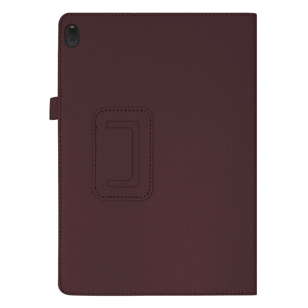Lenovo Tab E10 Læder Cover m. Standerfunktion - Brun