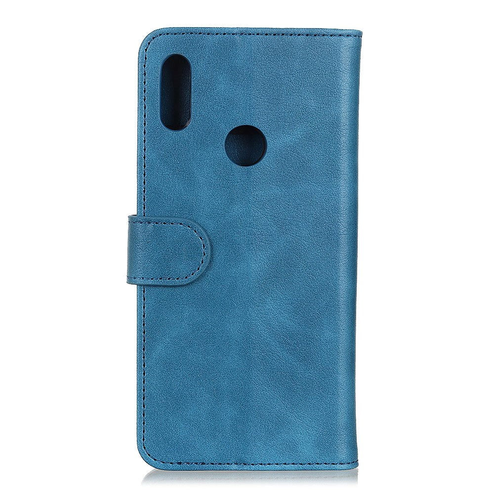 Motorola Moto E6 Plus Læder Cover m. Pung - Blå