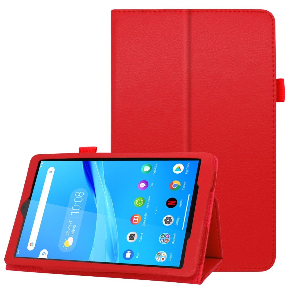 Lenovo Tab M8 (2nd Gen.) 8" Litchi Læder Cover m. Magnetluk & Ståfunktion - Rød