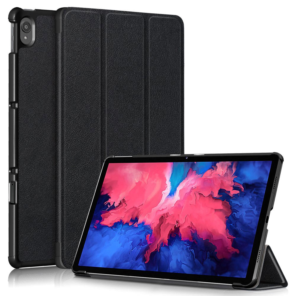 Lenovo Tab P11 / P11 (5G) / P11 Plus Flip Cover m. Tri-fold og Vågeblus - Sort