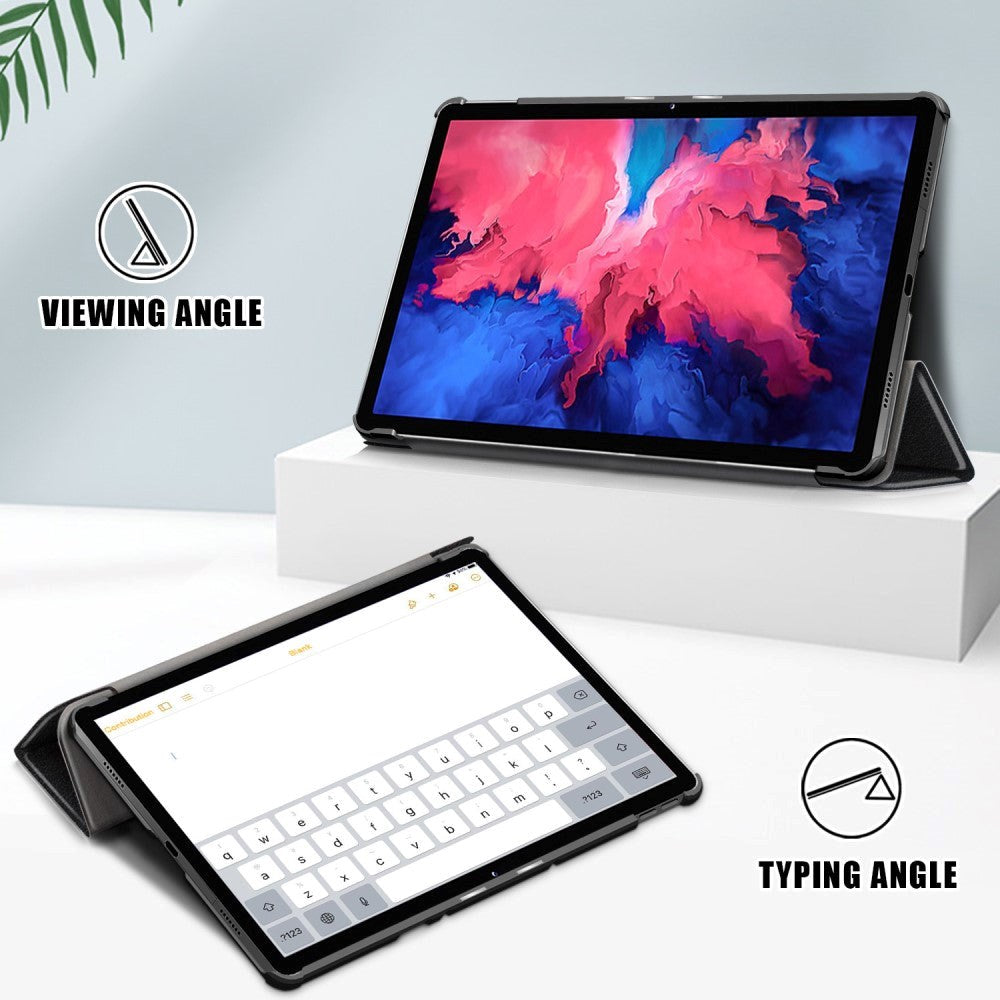 Lenovo Tab P11 / P11 (5G) / P11 Plus Flip Cover m. Tri-fold og Vågeblus - Sort
