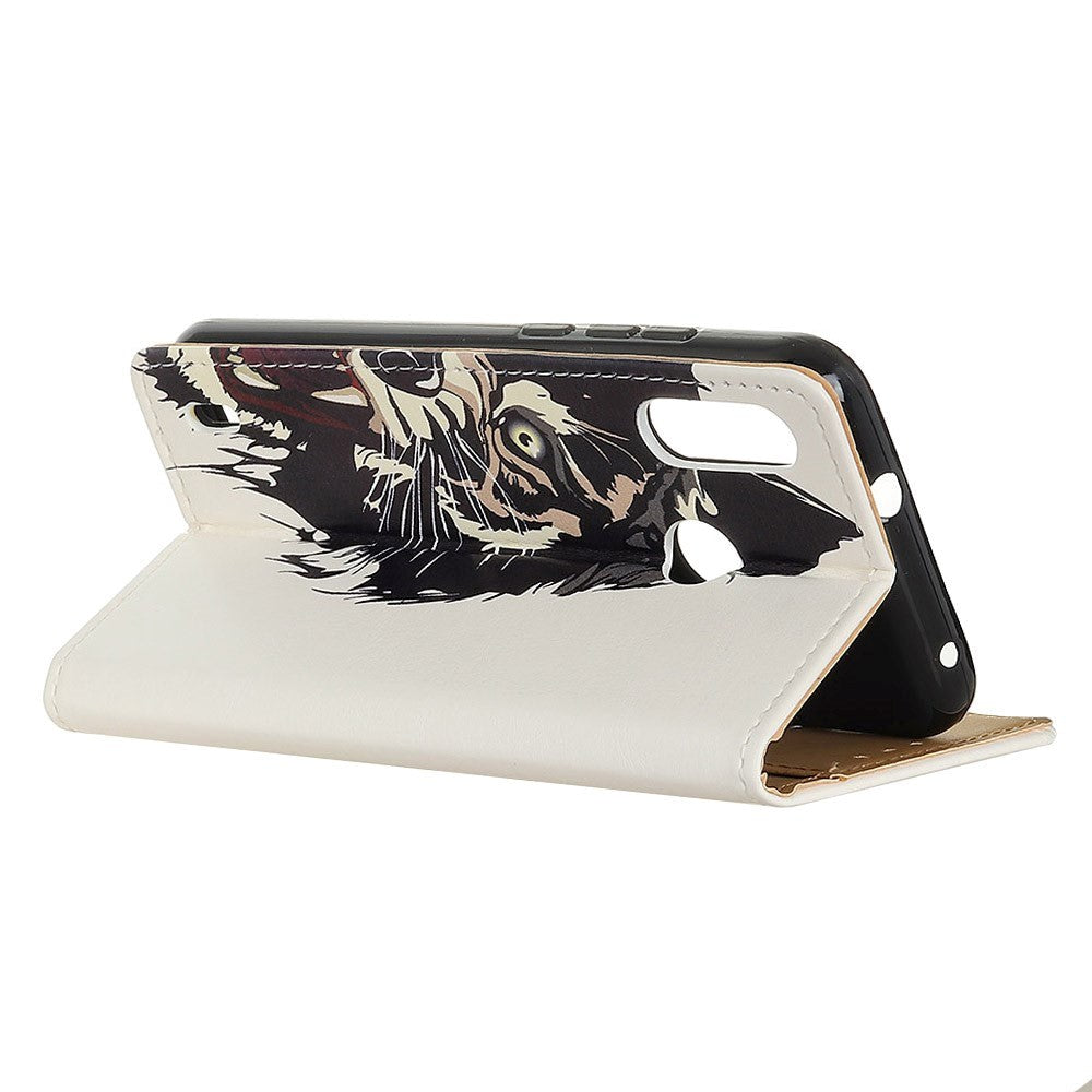 Motorola Moto E7 Power / E7i Power Læder Flip Cover m. Pung - Tiger