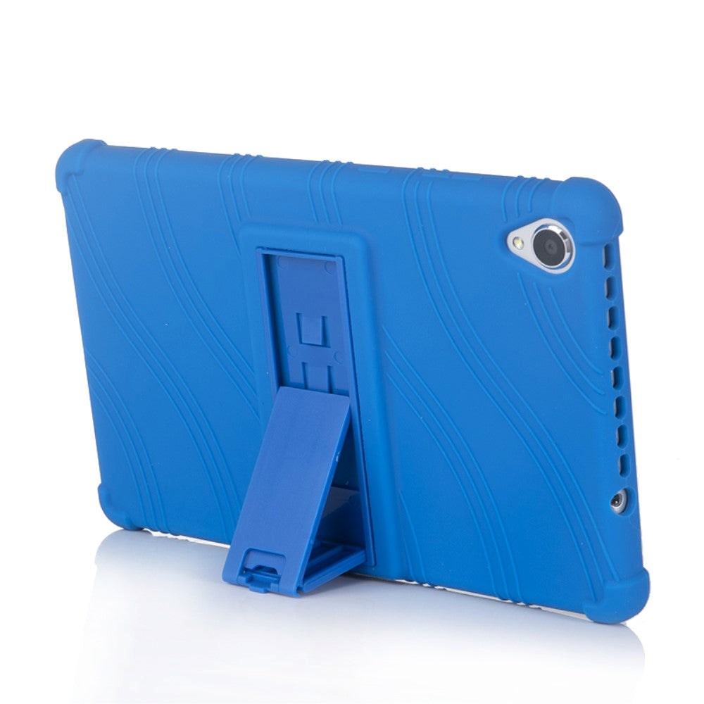 Lenovo Tab M8 (2nd Gen.) 8" Silikone Cover m. Ståfunktion - Mørkeblå