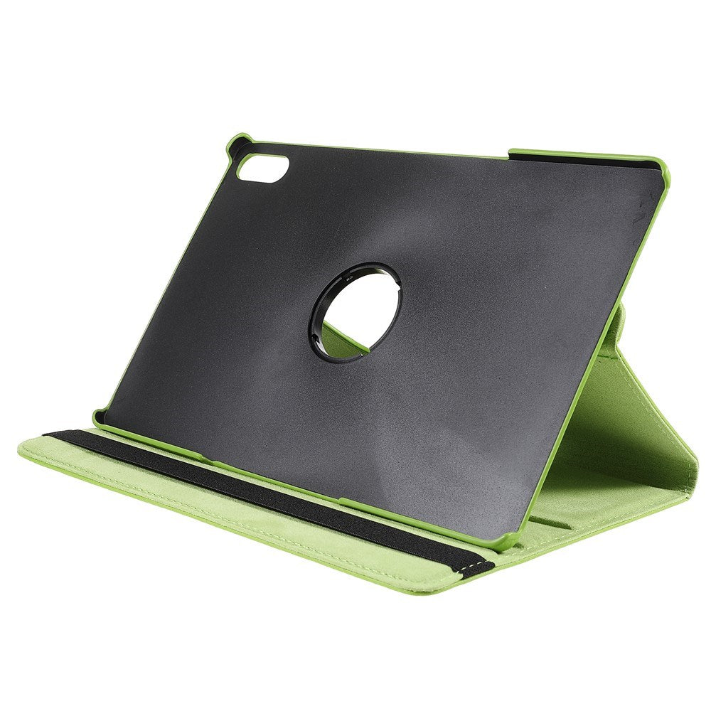 Lenovo Tab P12 Pro Læder Flip Cover m. 360 Graders Standerfunktion - Grøn