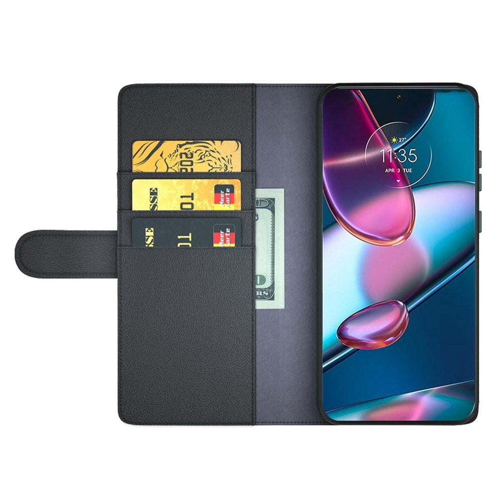 EIDERWOOD Motorola Edge 30 Pro Kunstlæder Cover m. Kortholder - Sort