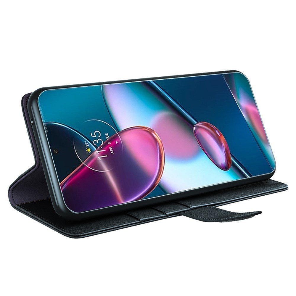 EIDERWOOD Motorola Edge 30 Pro Kunstlæder Cover m. Kortholder - Sort