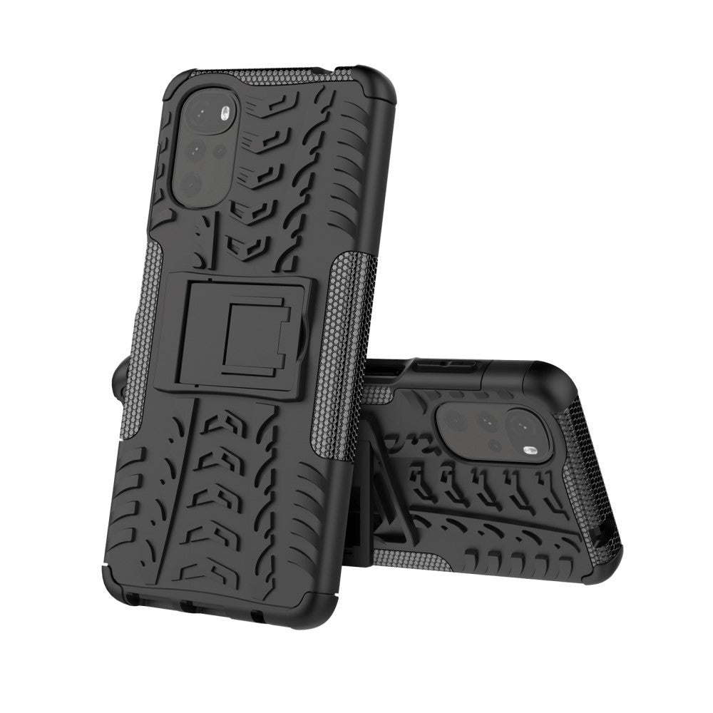 Motorola Moto G22 Håndværker Cover Cool Tyre m. Stander - Sort