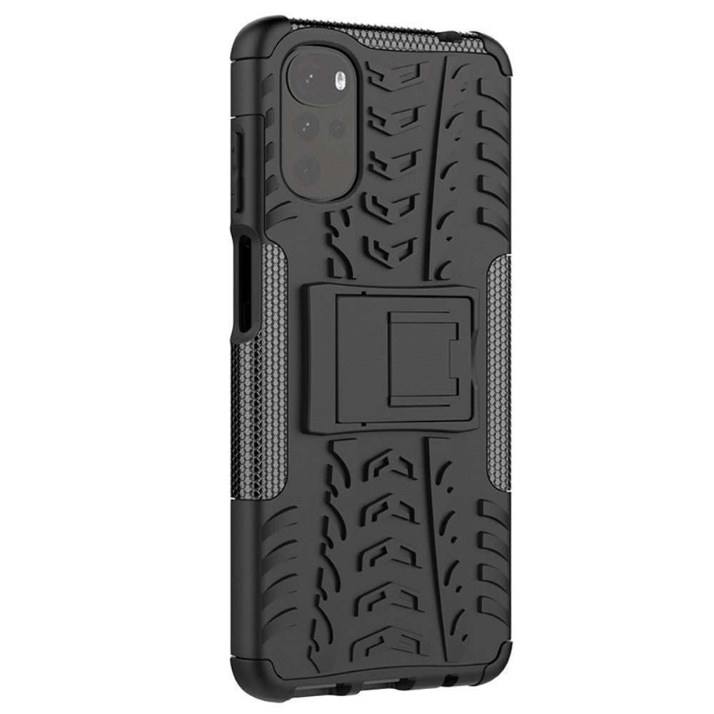 Motorola Moto G22 Håndværker Cover Cool Tyre m. Stander - Sort