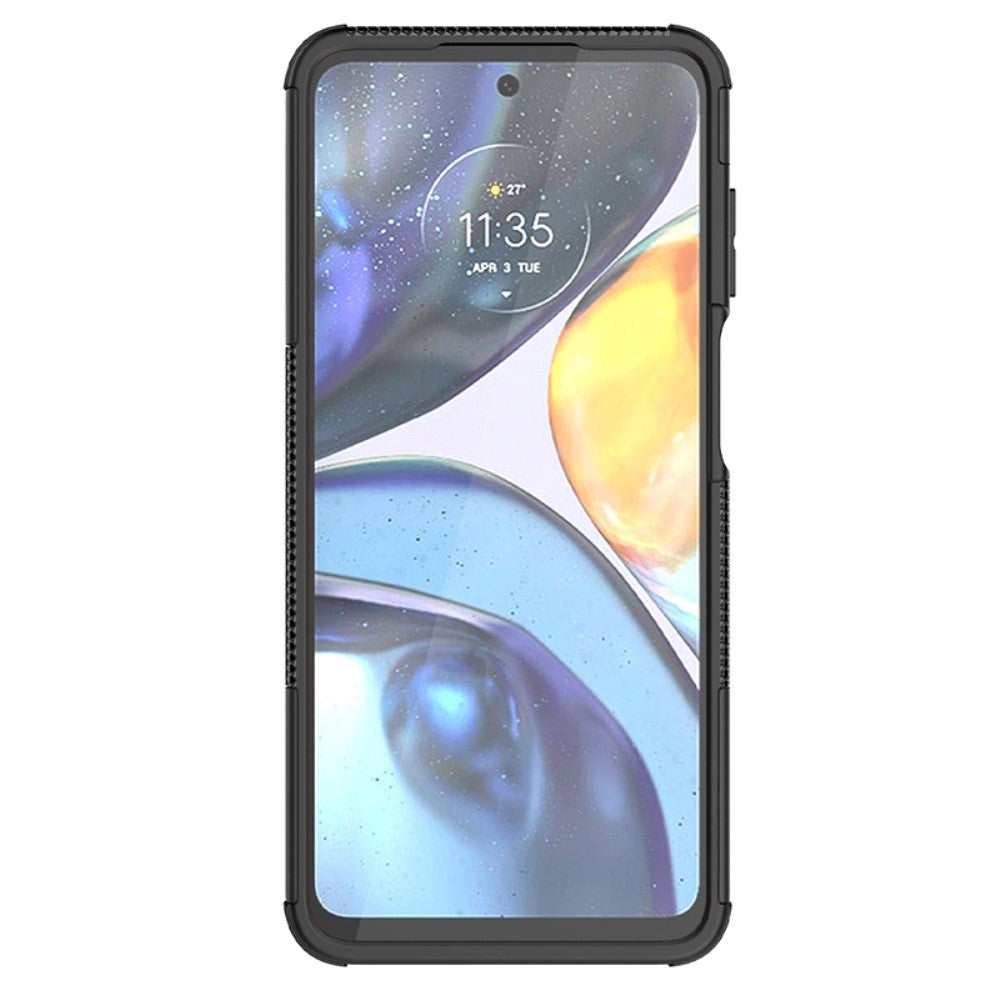 Motorola Moto G22 Håndværker Cover Cool Tyre m. Stander - Sort