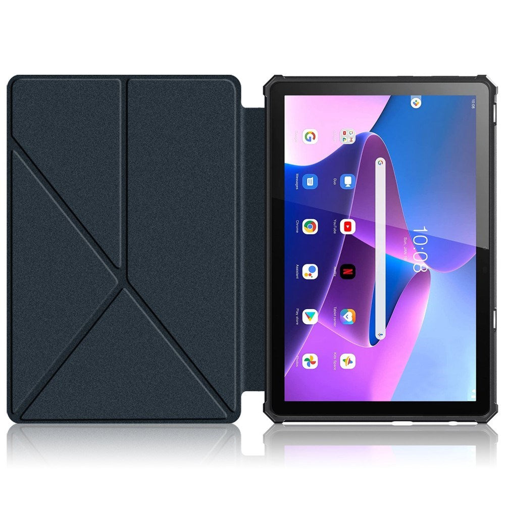 Lenovo Tab M10 (3. Gen) 10.1" (TB-328F/TB-328X) Fleksibelt Origami Flip Cover - Blå
