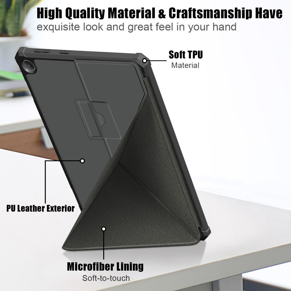 Lenovo Tab M10 (3. Gen) 10.1" (TB-328F/TB-328X) Fleksibelt Origami Flip Cover - Grå