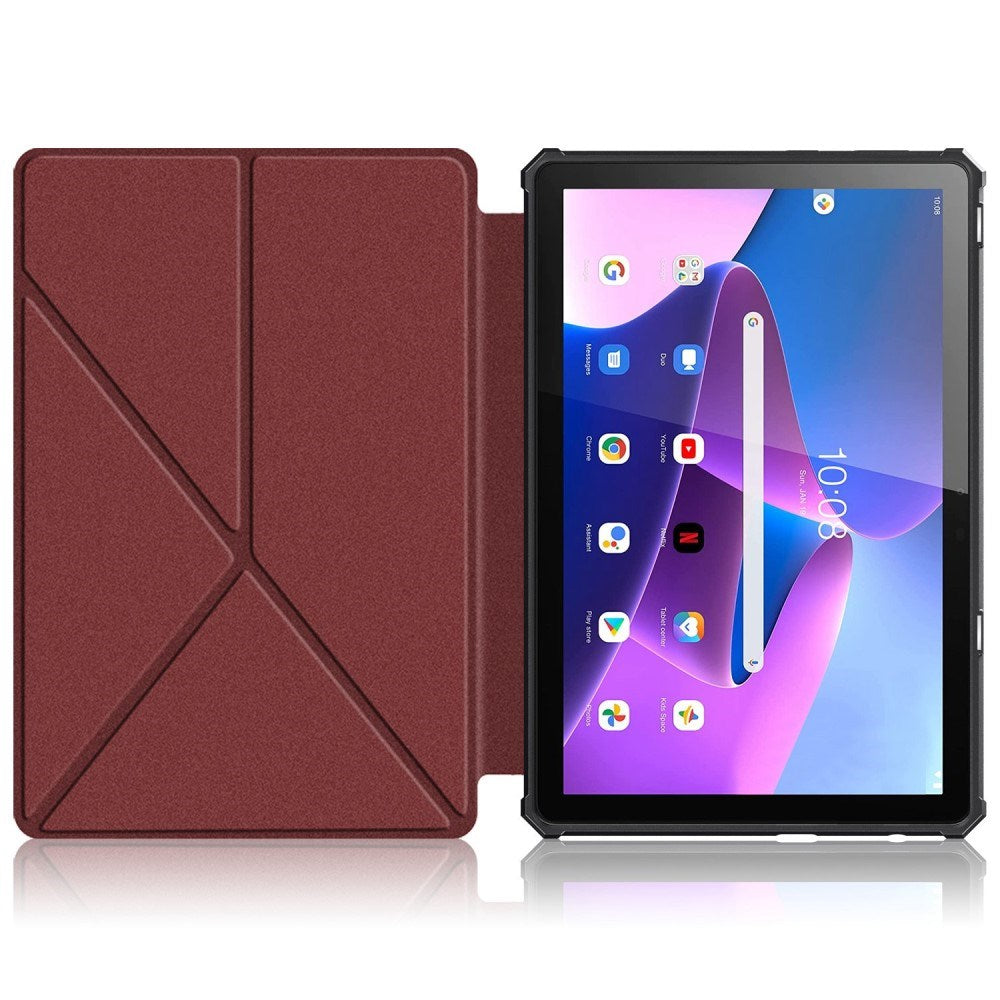 Lenovo Tab M10 (3. Gen) 10.1" (TB-328F/TB-328X) Fleksibelt Origami Flip Cover - Rød