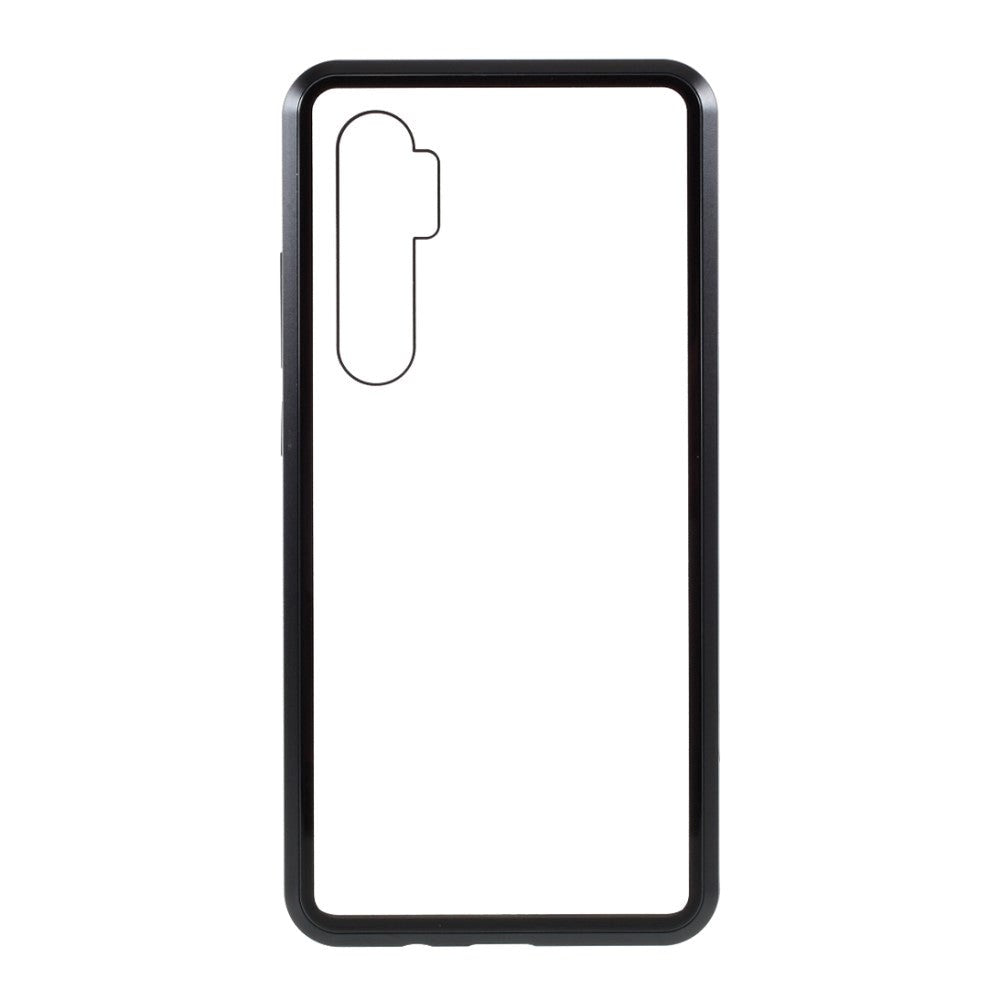 Xiaomi Mi Note 10 Lite 360° Magnetisk Metal Cover m. Glas Bagside & Forside - Sort
