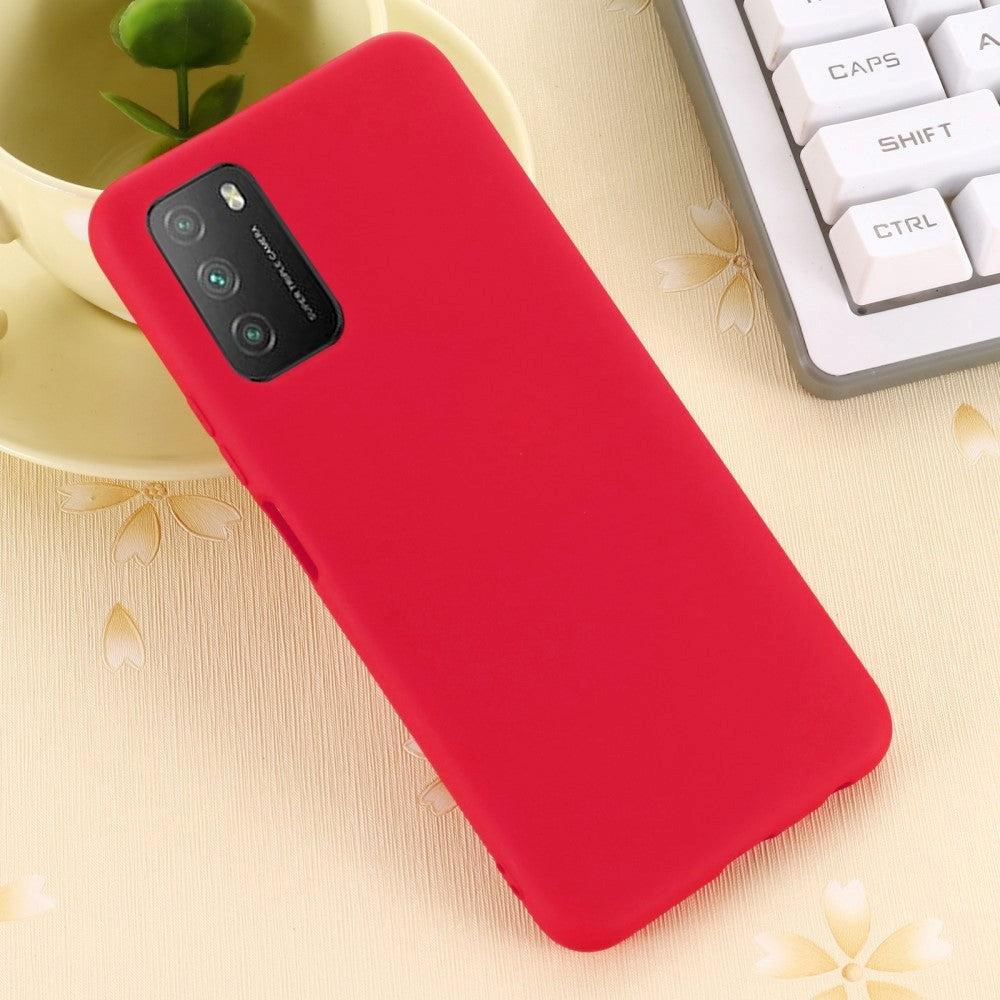 Xiaomi Poco M3 Liquid Silikone Bagside Cover - Rød