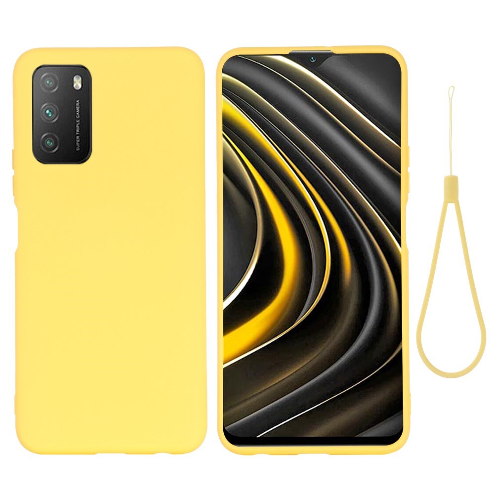 Xiaomi Poco M3 Liquid Silikone Bagside Cover - Gul