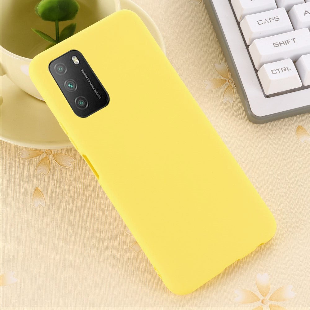 Xiaomi Poco M3 Liquid Silikone Bagside Cover - Gul