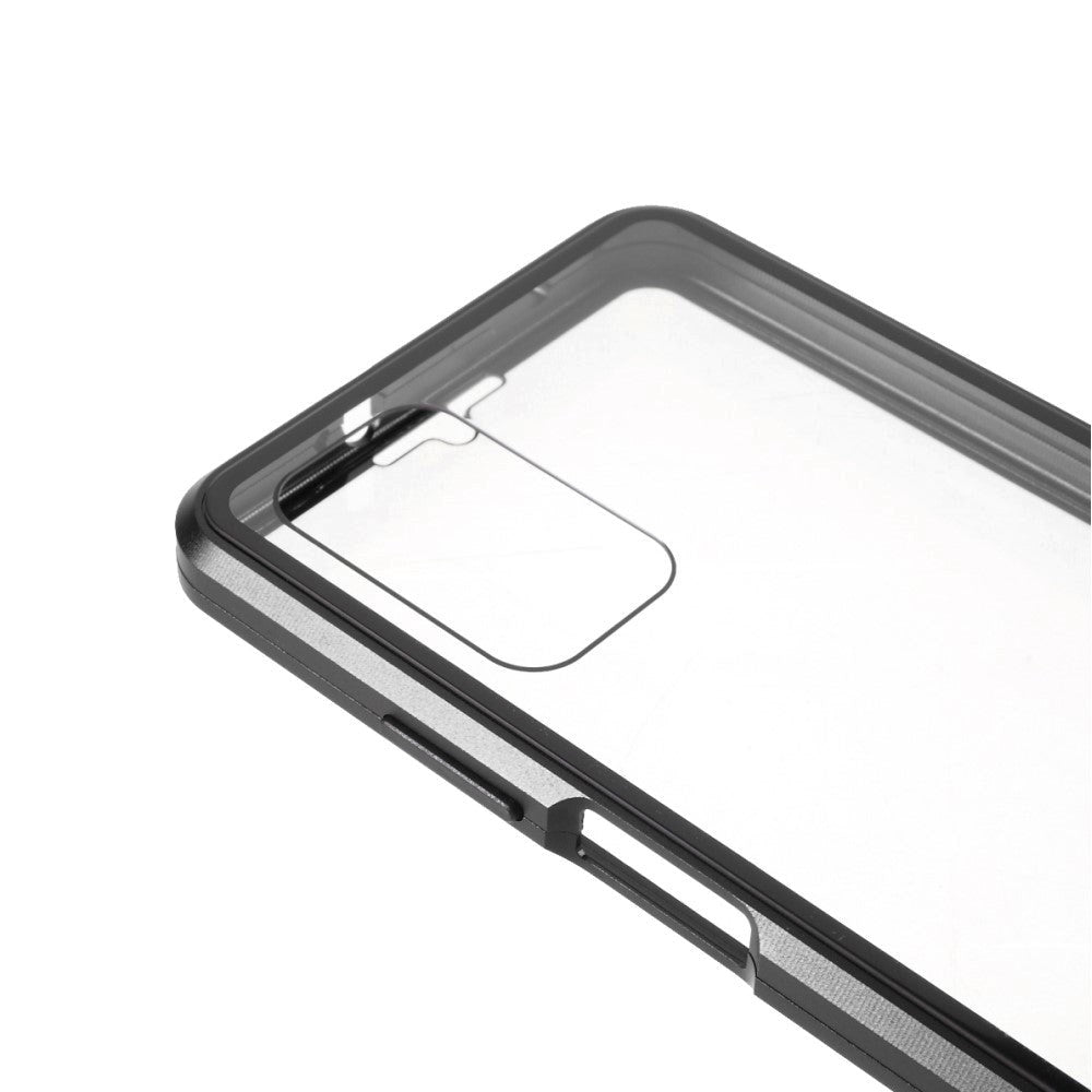 Xiaomi Poco M3 Magnetisk Metal Cover m. Glas For- og Bagside - Sort