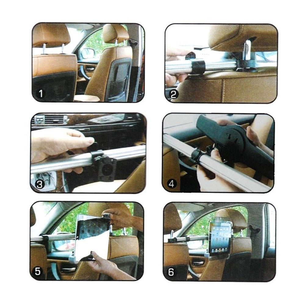 Tablet Holder til Bil 7-12"- Sølv / Sort