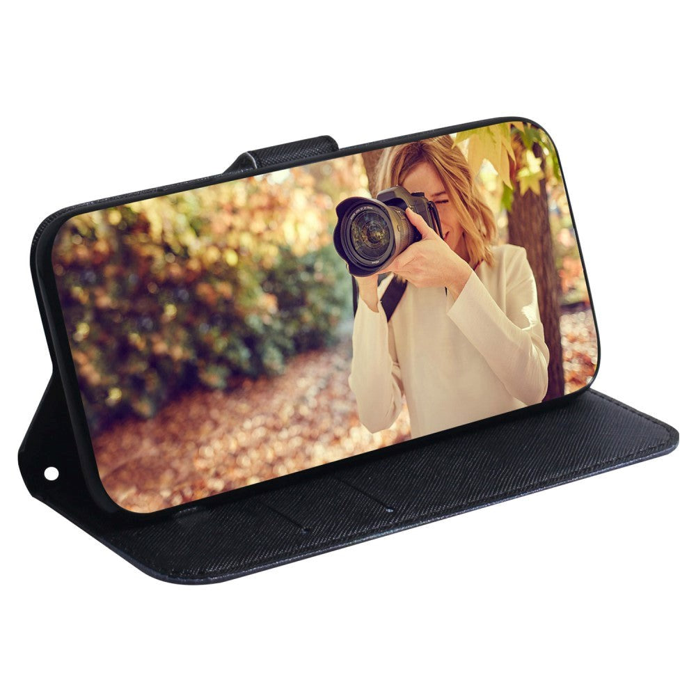 Google Pixel 6 Pro Læder Flip Cover m. Pung & Print - Hund og Ulv