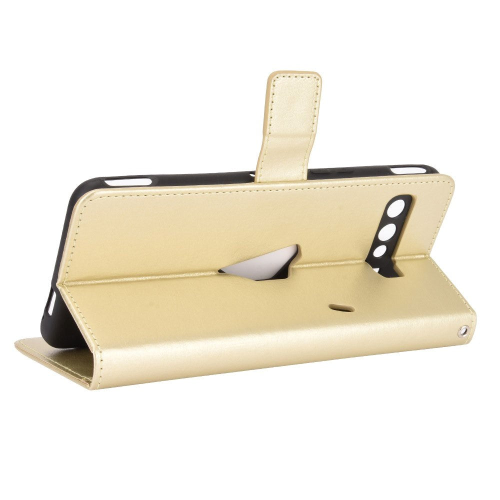 Asus ROG Phone 3 (ZS661KS) Neutralt Læder Cover m. Pung Guld
