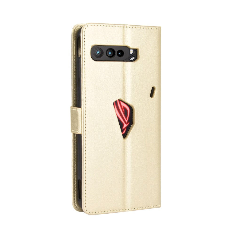 Asus ROG Phone 3 (ZS661KS) Neutralt Læder Cover m. Pung Guld