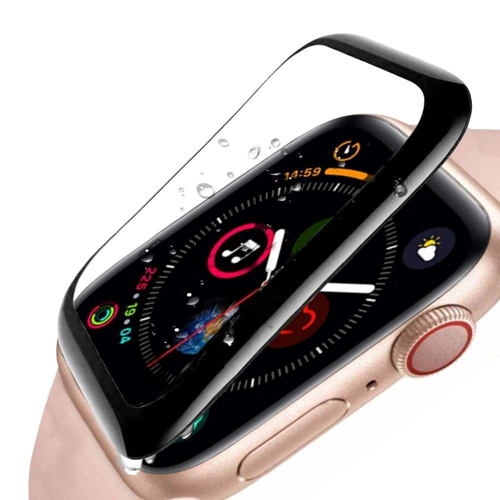 Apple Watch SE/6/5/4 (40mm) - Full-Fit Skærmbeskyttelse - Sort Kant