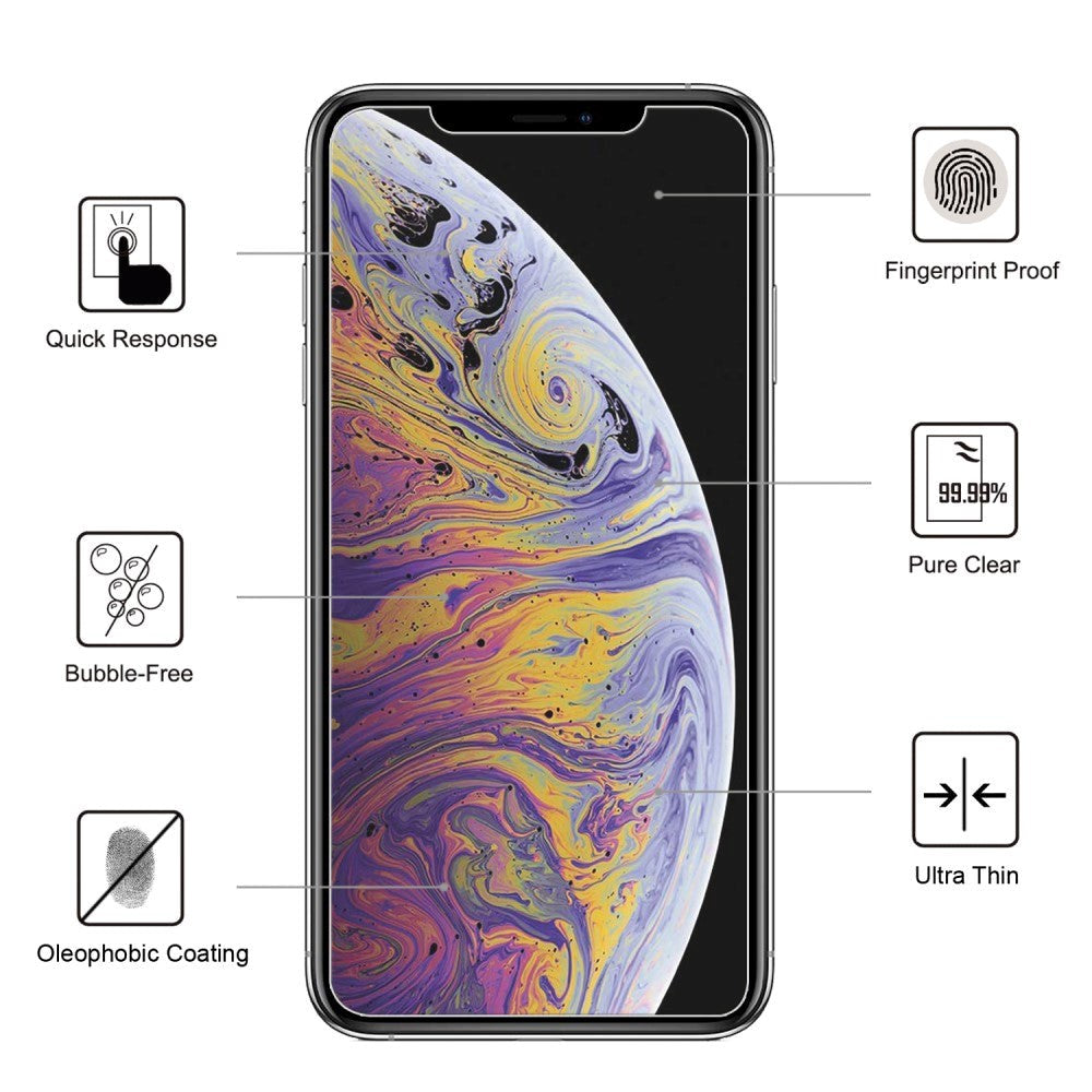 Apple iPhone 11 Pro Max / Xs Max Full Fit Hærdet Glas - Gennemsigtig