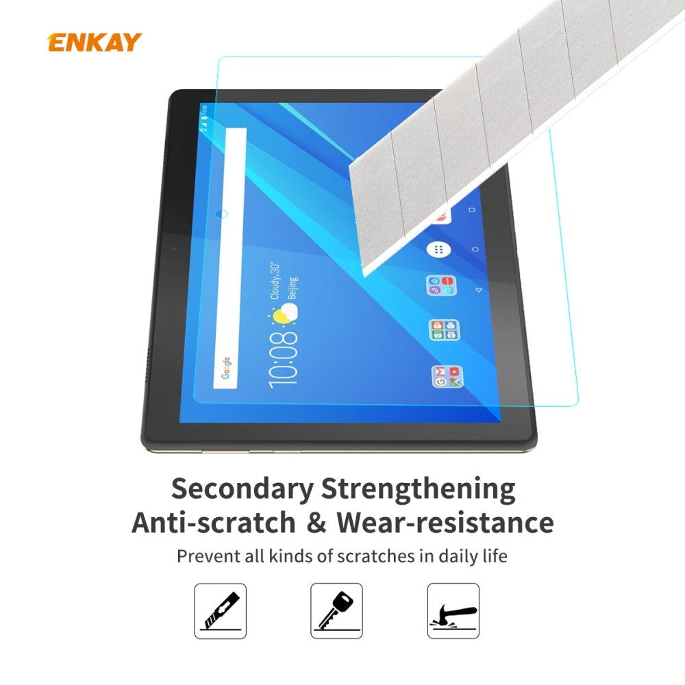 Lenovo Tab M10 (3. Gen.) 10.1" - ENKAY Hærdet Skærmbeskyttelsesglas - Gennemsigtig