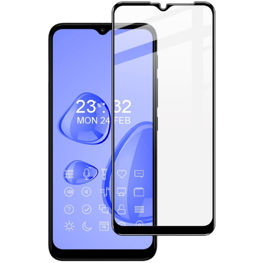 Motorola Moto E7 Power / E7i Power Hærdet Beskyttelsesglas - Case Friendly - Sort kant