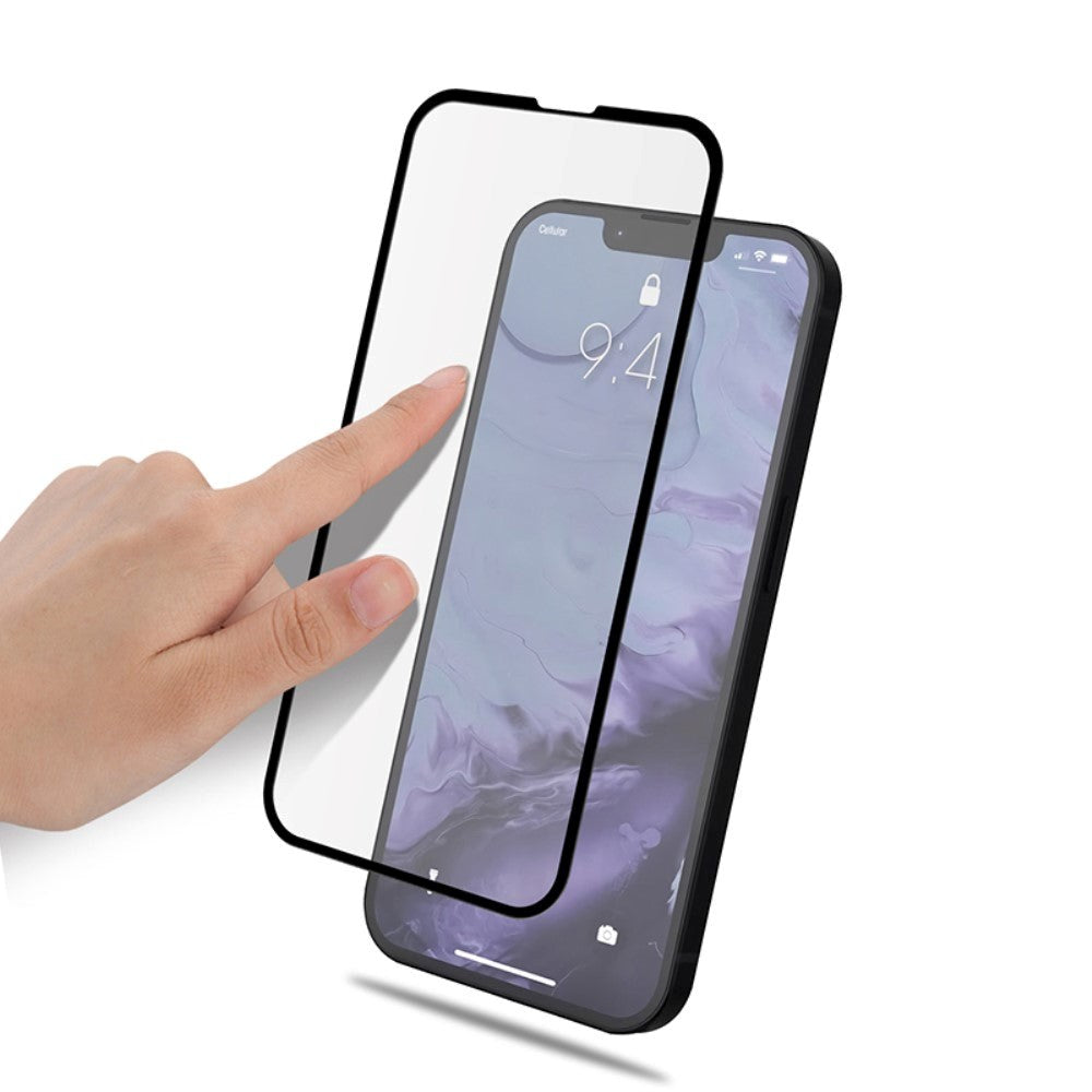 iPhone 13 / 13 Pro MOCOLO Full-Fit Curved Hærdet Glas - Skærmbeskyttelse - Sort Kant