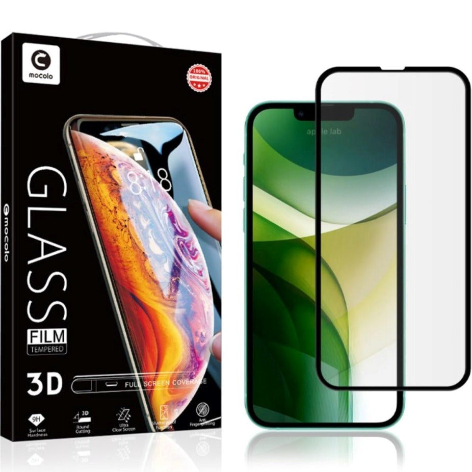iPhone 13 / 13 Pro MOCOLO Full-Fit Curved Hærdet Glas - Skærmbeskyttelse - Sort Kant