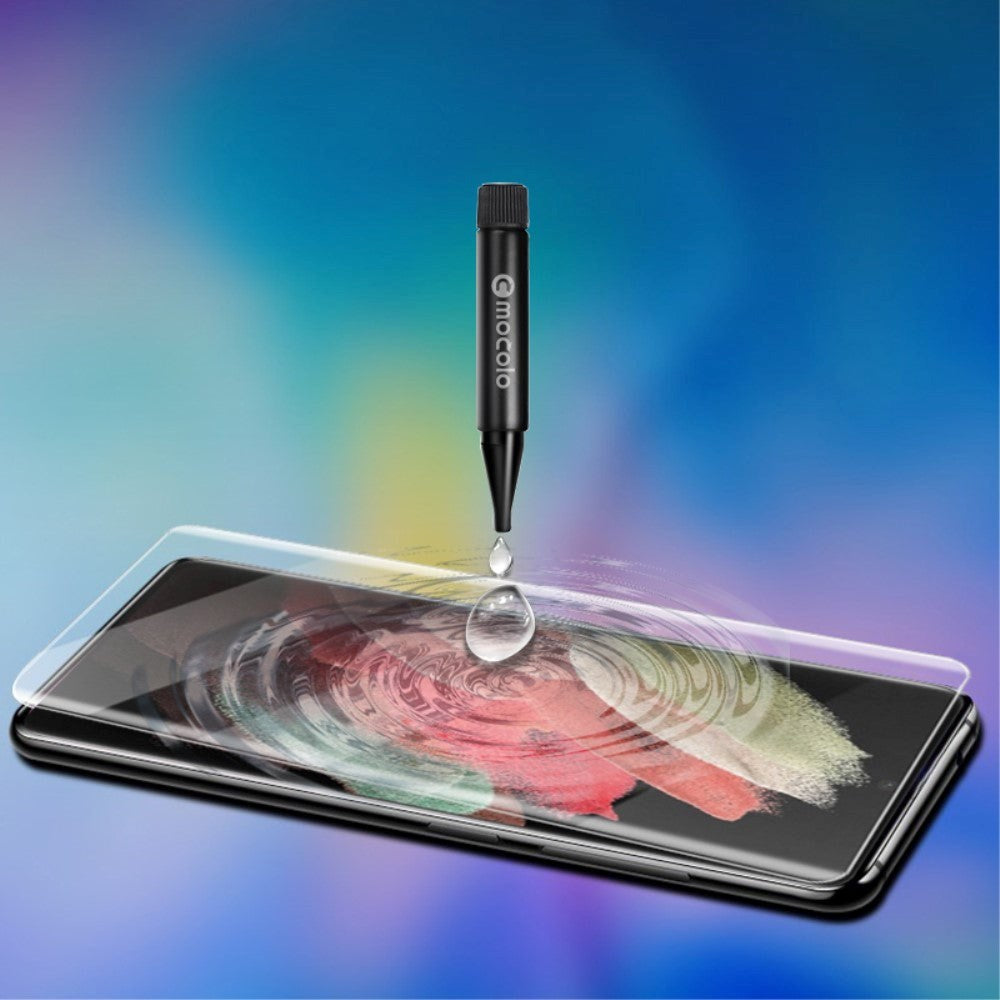Samsung Galaxy S22 Ultra AMORUS Nano Optics m. Flydende UV - Hærdet Glas - Gennemsigtig