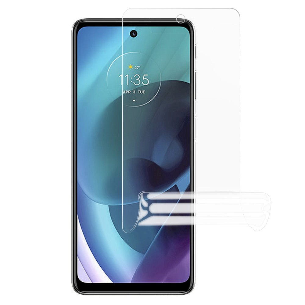 Motorola Moto G51 Full-Fit Beskyttelsesfilm - Gennemsigtig