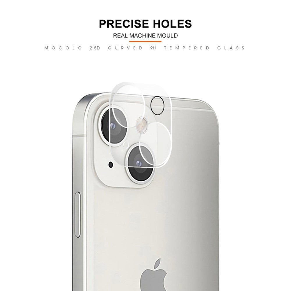 iPhone 14 / 14 Plus Beskyttelsesglas til Bagside Kameralinse - Case Friendly - Gennemsigtig