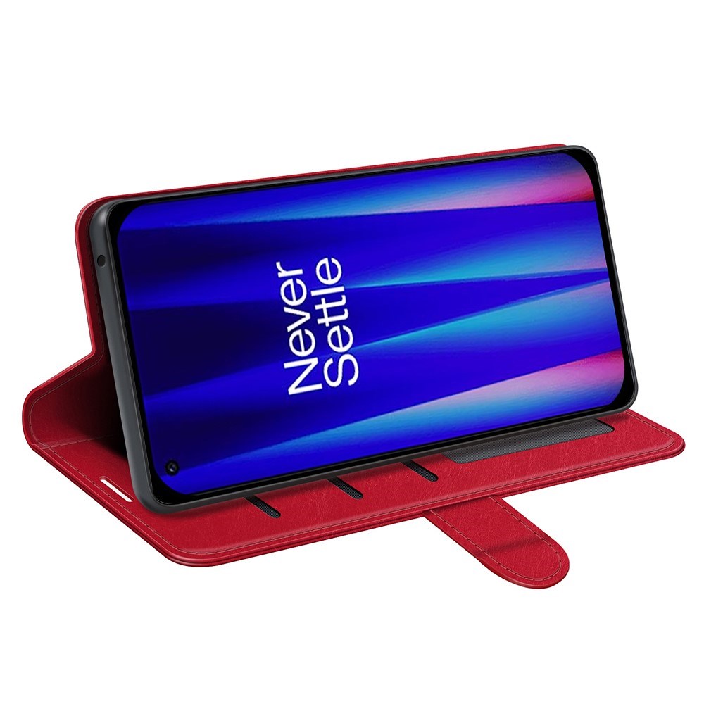 EIDERWOOD - OnePlus Nord CE 2 (5G) - Kunstlæder Flip Cover m. Kortholder & Ståfunktion - Rød