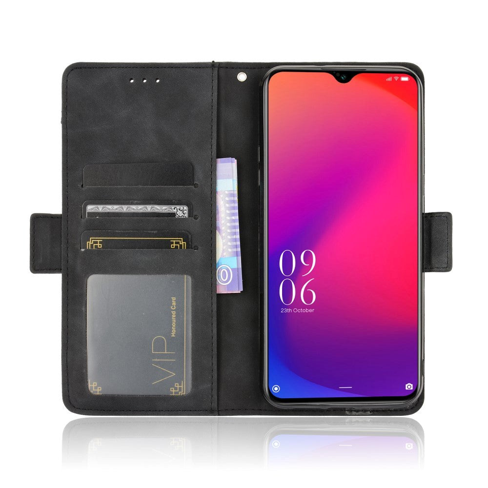 Doogee X95 Blødt Læder Flip Cover m. Pung - Sort