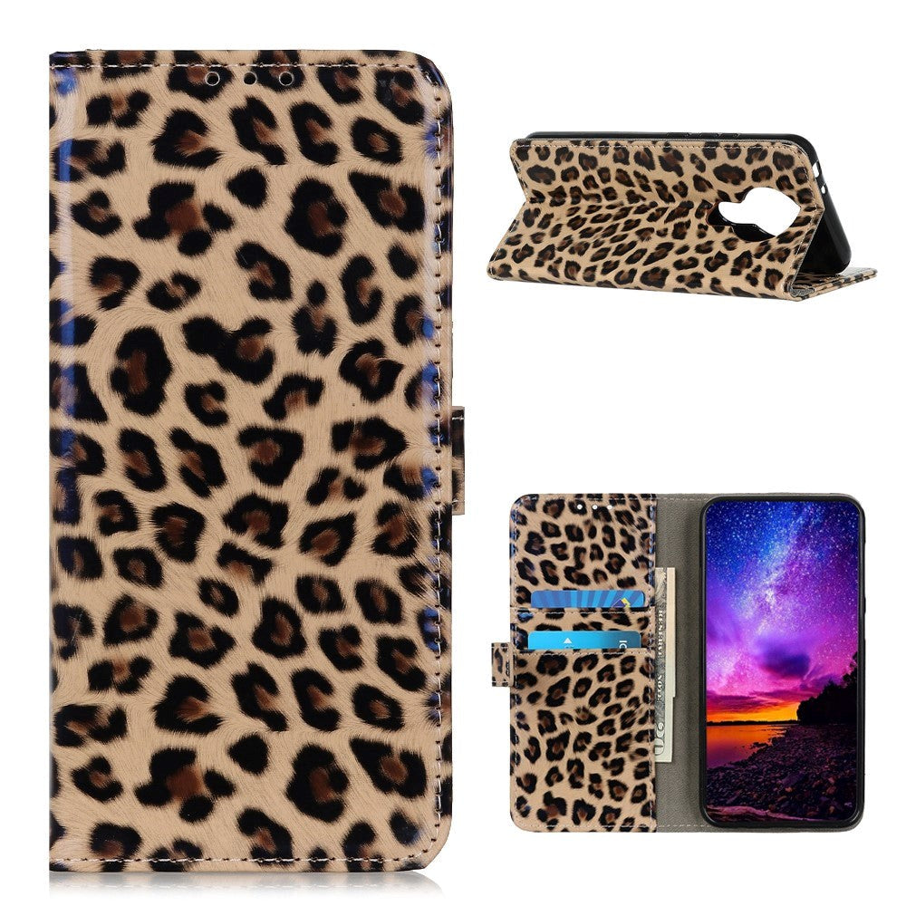 Nokia 3.4 Læder Flip Cover m. Pung - Leopard