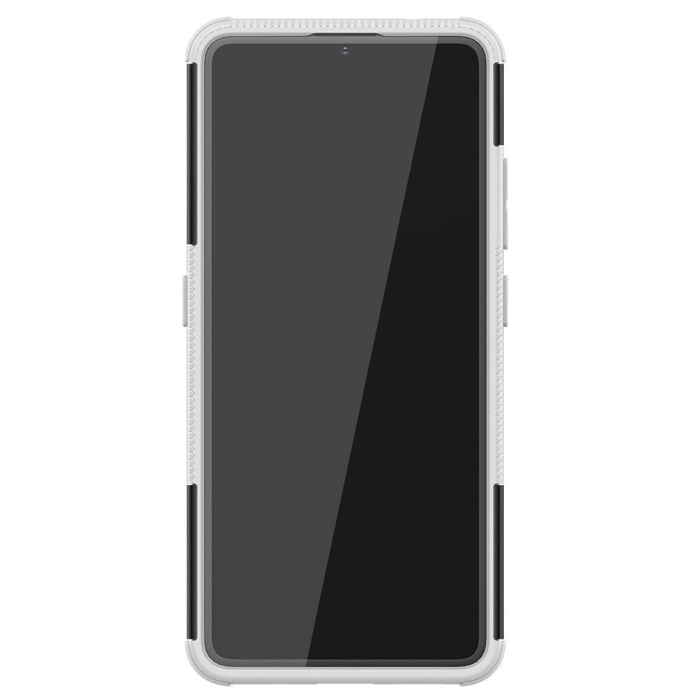 Nokia 2.4 Håndværker Case m. Kickstand - Sort / Hvid