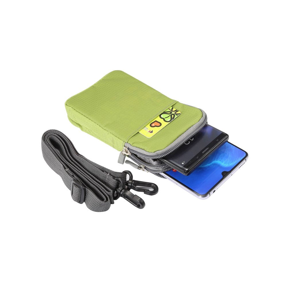 Bæltetaske Til Smartphones m. Karabinhage & Strop - Grøn