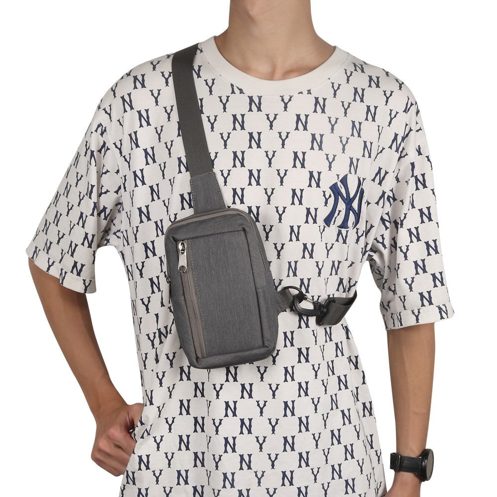 Skuldertaske m. 2 Rum (200 x 130 mm) - Grå