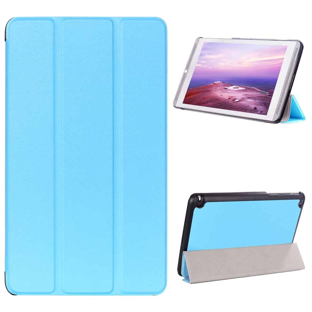 Nvidia Shield Tablet K1 Tri-fold Læder Etui m. Ståfunktion Lyseblå