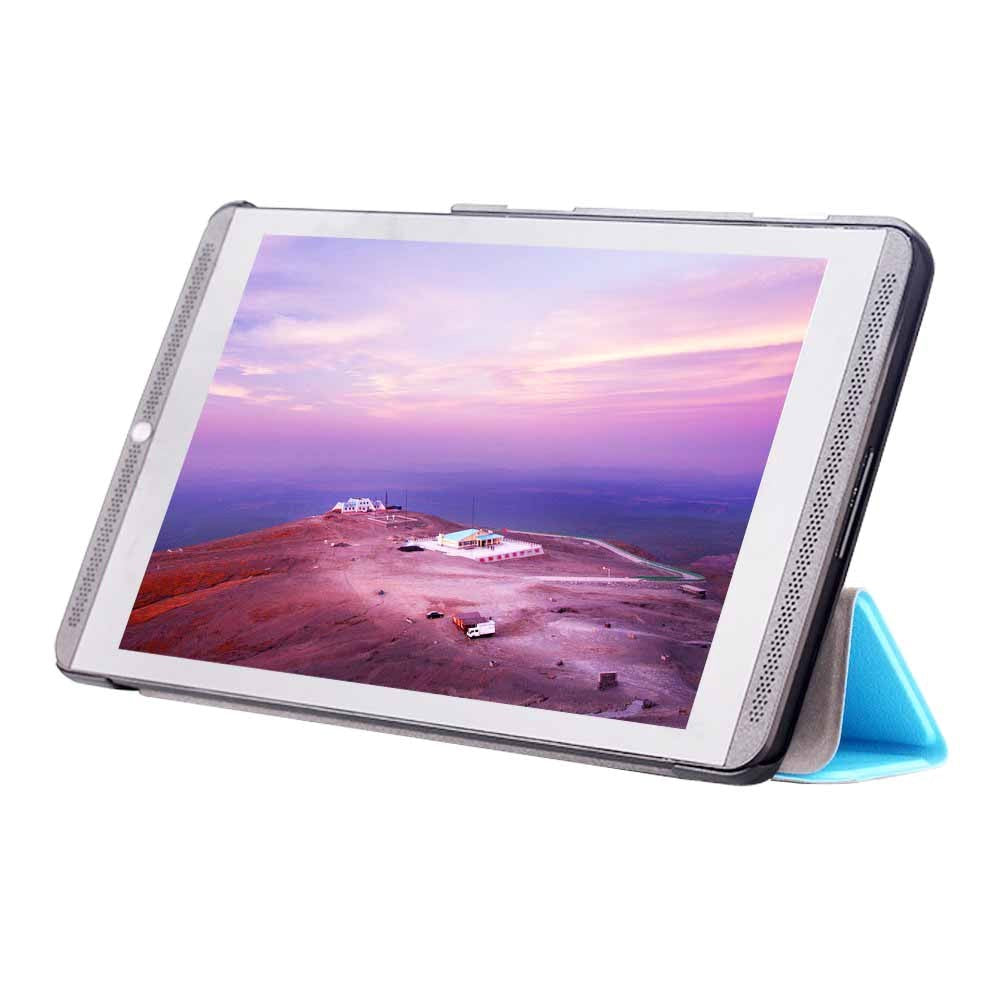 Nvidia Shield Tablet K1 Tri-fold Læder Etui m. Ståfunktion Lyseblå