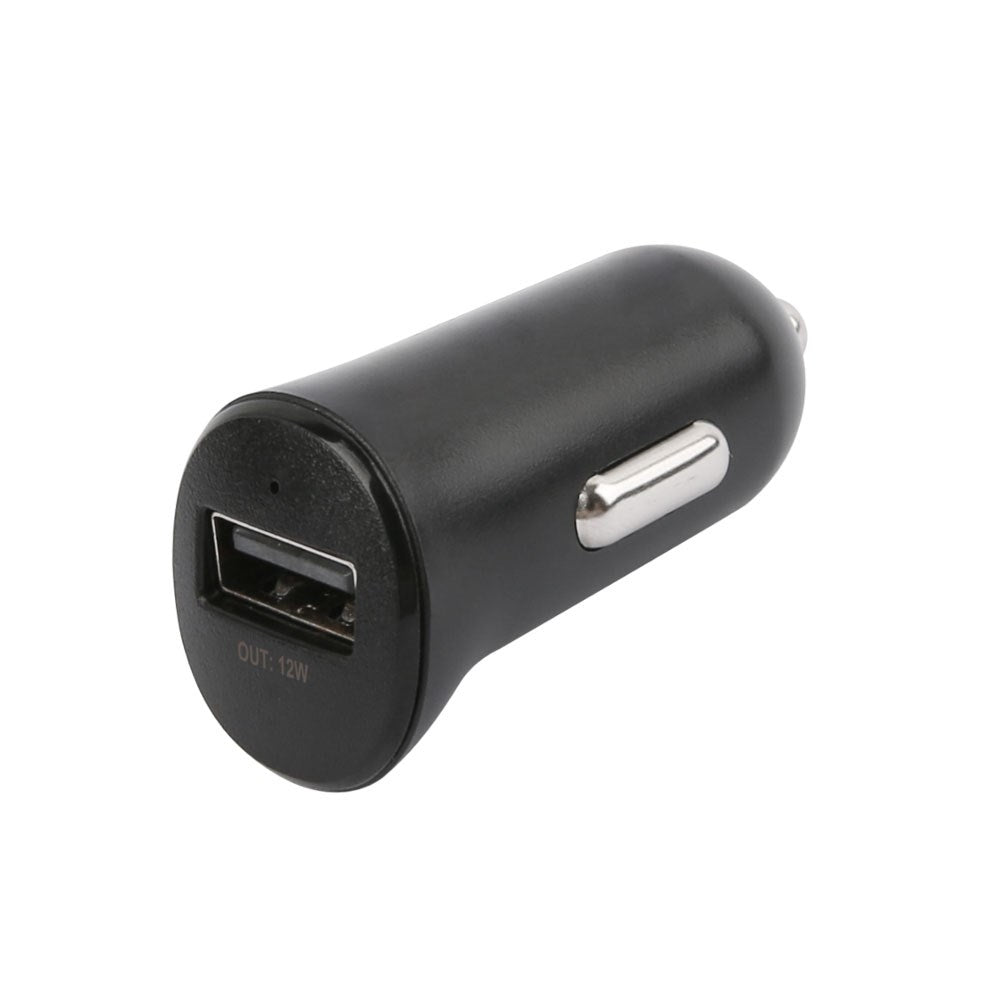 Essentials 12W Biloplader m. Lightning Kabel - 1m - Sort