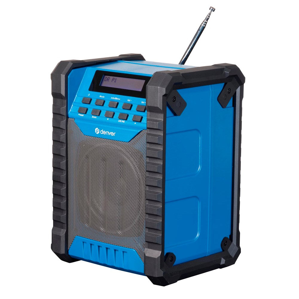 Denver Håndværker Højtaler m. Bluetooth & DAB / FM Radio - Sort / Blå