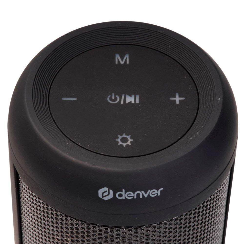 Denver Trådløs Bluetooth Højtaler 1200mAh m. Indbygget RGB LED-Lys - Sort